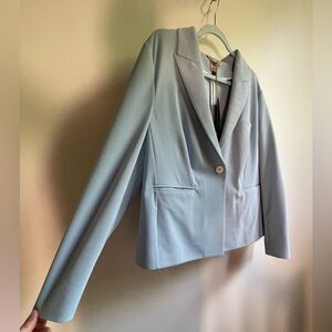 BOSS Women’s Blue Single-Button Tailored Blazer